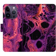 iSaprio flip pouzdro Abstract Dark 02 pro iPhone 14 Pro - Phone Cover