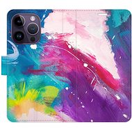 iSaprio flip pouzdro Abstract Paint 05 pro iPhone 14 Pro - Phone Cover
