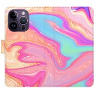iSaprio flip pouzdro Abstract Paint 07 pro iPhone 14 Pro - Phone Cover