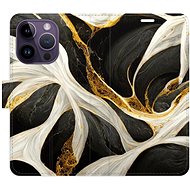 iSaprio flip pouzdro BlackGold Marble pro iPhone 14 Pro - Phone Cover