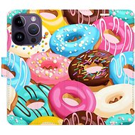 iSaprio flip case Donuts Pattern 02 for iPhone 14 Pro - Phone Cover