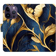 iSaprio flip pouzdro GoldBlue pro iPhone 14 Pro - Phone Cover