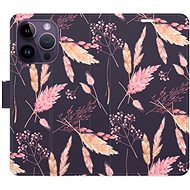 iSaprio flip pouzdro Ornamental Flowers 02 pro iPhone 14 Pro - Phone Cover