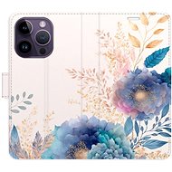 iSaprio flip pouzdro Ornamental Flowers 03 pro iPhone 14 Pro - Phone Cover
