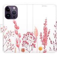 iSaprio flip case Pink Flowers 03 for iPhone 14 Pro - Phone Cover