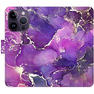 iSaprio flip pouzdro Purple Marble pro iPhone 14 Pro - Phone Cover