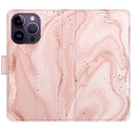 iSaprio flip pouzdro RoseGold Marble pro iPhone 14 Pro - Phone Cover