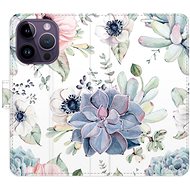 iSaprio flip pouzdro Succulents pro iPhone 14 Pro - Phone Cover