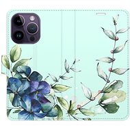 iSaprio flip pouzdro Blue Flowers pro iPhone 14 Pro - Phone Cover