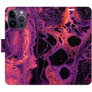 iSaprio flip pouzdro Abstract Dark 02 pro iPhone 14 Pro Max - Phone Cover