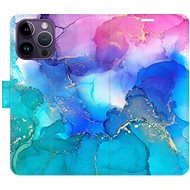 iSaprio flip pouzdro BluePink Paint pro iPhone 14 Pro Max - Phone Cover