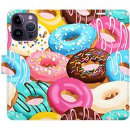 iSaprio flip pouzdro Donuts Pattern 02 pro iPhone 14 Pro Max - Phone Cover