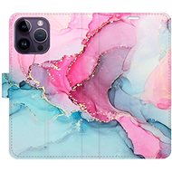iSaprio flip pouzdro PinkBlue Marble pro iPhone 14 Pro Max - Phone Cover