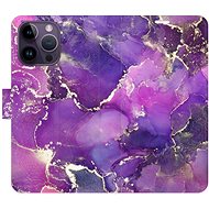 iSaprio flip pouzdro Purple Marble pro iPhone 14 Pro Max - Phone Cover