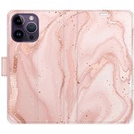 iSaprio flip pouzdro RoseGold Marble pro iPhone 14 Pro Max - Phone Cover