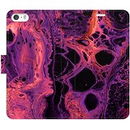 iSaprio flip pouzdro Abstract Dark 02 pro iPhone 5/5S/SE - Phone Cover