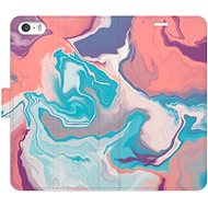 iSaprio flip pouzdro Abstract Paint 06 pro iPhone 5/5S/SE - Phone Cover