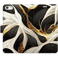 iSaprio flip pouzdro BlackGold Marble pro iPhone 5/5S/SE - Phone Cover