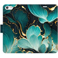 iSaprio flip pouzdro Blue Flowers 02 pro iPhone 5/5S/SE - Phone Cover