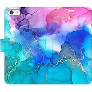 iSaprio flip pouzdro BluePink Paint pro iPhone 5/5S/SE - Phone Cover