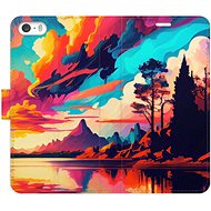 iSaprio flip pouzdro Colorful Mountains 02 pro iPhone 5/5S/SE - Phone Cover