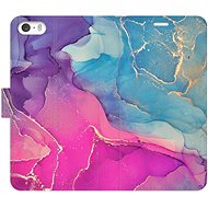 iSaprio flip pouzdro Colour Marble 02 pro iPhone 5/5S/SE - Phone Cover