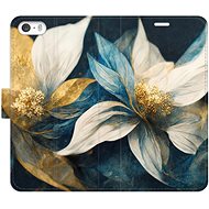 iSaprio flip pouzdro Gold Flowers pro iPhone 5/5S/SE - Phone Cover