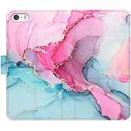 iSaprio flip case PinkBlue Marble for iPhone 5/5S/SE - Phone Cover