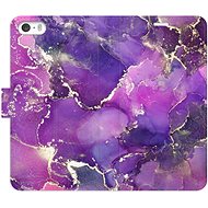iSaprio flip pouzdro Purple Marble pro iPhone 5/5S/SE - Phone Cover