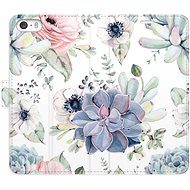 iSaprio flip pouzdro Succulents pro iPhone 5/5S/SE - Phone Cover