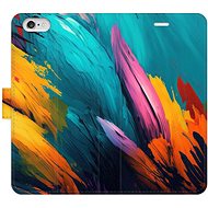 iSaprio flip pouzdro Orange Paint 02 pro iPhone 6/6S - Phone Cover