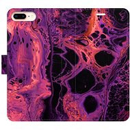 iSaprio flip pouzdro Abstract Dark 02 pro iPhone 7 Plus - Phone Cover