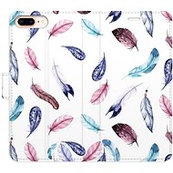 iSaprio flip pouzdro Colorful Feathers pro iPhone 7 Plus - Phone Cover