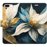 iSaprio flip pouzdro Gold Flowers pro iPhone 7 Plus - Phone Cover
