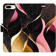 iSaprio flip pouzdro Gold Pink Marble 02 pro iPhone 7 Plus - Phone Cover