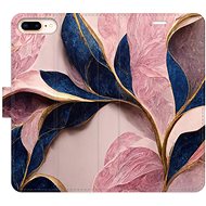 iSaprio flip pouzdro Pink Leaves pro iPhone 7 Plus - Phone Cover