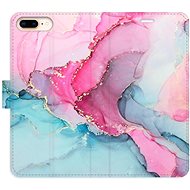 iSaprio flip pouzdro PinkBlue Marble pro iPhone 7 Plus - Phone Cover