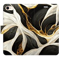 iSaprio flip pouzdro BlackGold Marble pro iPhone 7/8/SE 2020 - Phone Cover