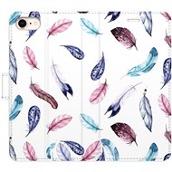 iSaprio flip pouzdro Colorful Feathers pro iPhone 7/8/SE 2020 - Phone Cover