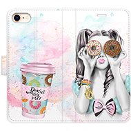 iSaprio flip pouzdro Donut Worry Girl pro iPhone 7/8/SE 2020 - Phone Cover