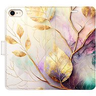 iSaprio flip pouzdro Gold Leaves 02 pro iPhone 7/8/SE 2020 - Phone Cover