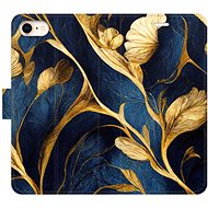 iSaprio flip pouzdro GoldBlue pro iPhone 7/8/SE 2020 - Phone Cover