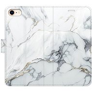 iSaprio flip pouzdro SilverMarble 15 pro iPhone 7/8/SE 2020 - Phone Cover