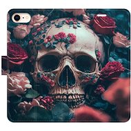 iSaprio flip pouzdro Skull in Roses 02 pro iPhone 7/8/SE 2020 - Phone Cover