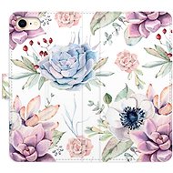iSaprio flip pouzdro Succulents Pattern pro iPhone 7/8/SE 2020 - Phone Cover