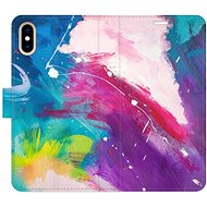 iSaprio flip pouzdro Abstract Paint 05 pro iPhone X/XS - Phone Cover