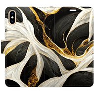 iSaprio flip pouzdro BlackGold Marble pro iPhone X/XS - Phone Cover