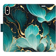 iSaprio flip case Blue Flowers 02 for iPhone X/XS - Phone Cover