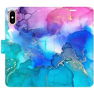iSaprio flip pouzdro BluePink Paint pro iPhone X/XS - Phone Cover