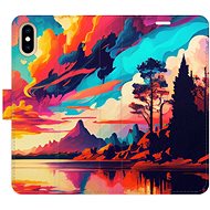 iSaprio flip pouzdro Colorful Mountains 02 pro iPhone X/XS - Phone Cover